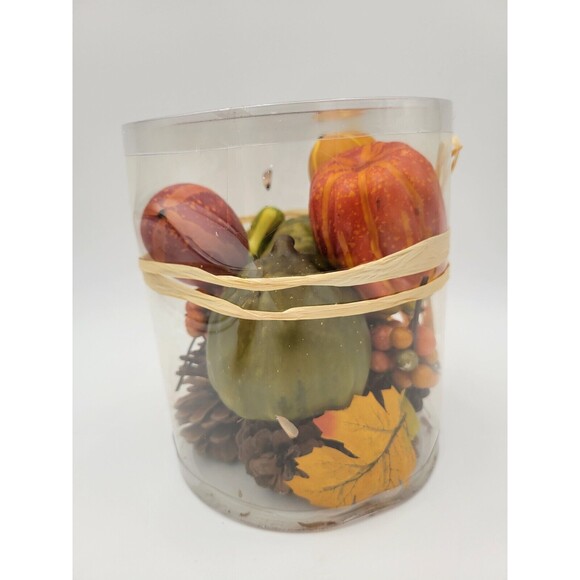 Autumn Theme Table Runner 72" & Faux Gourds Pinecones Thanksgiving Decor - Picture 9 of 13